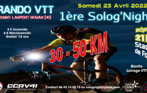 Rando VTT Nocturne - 1ère Solog'Night